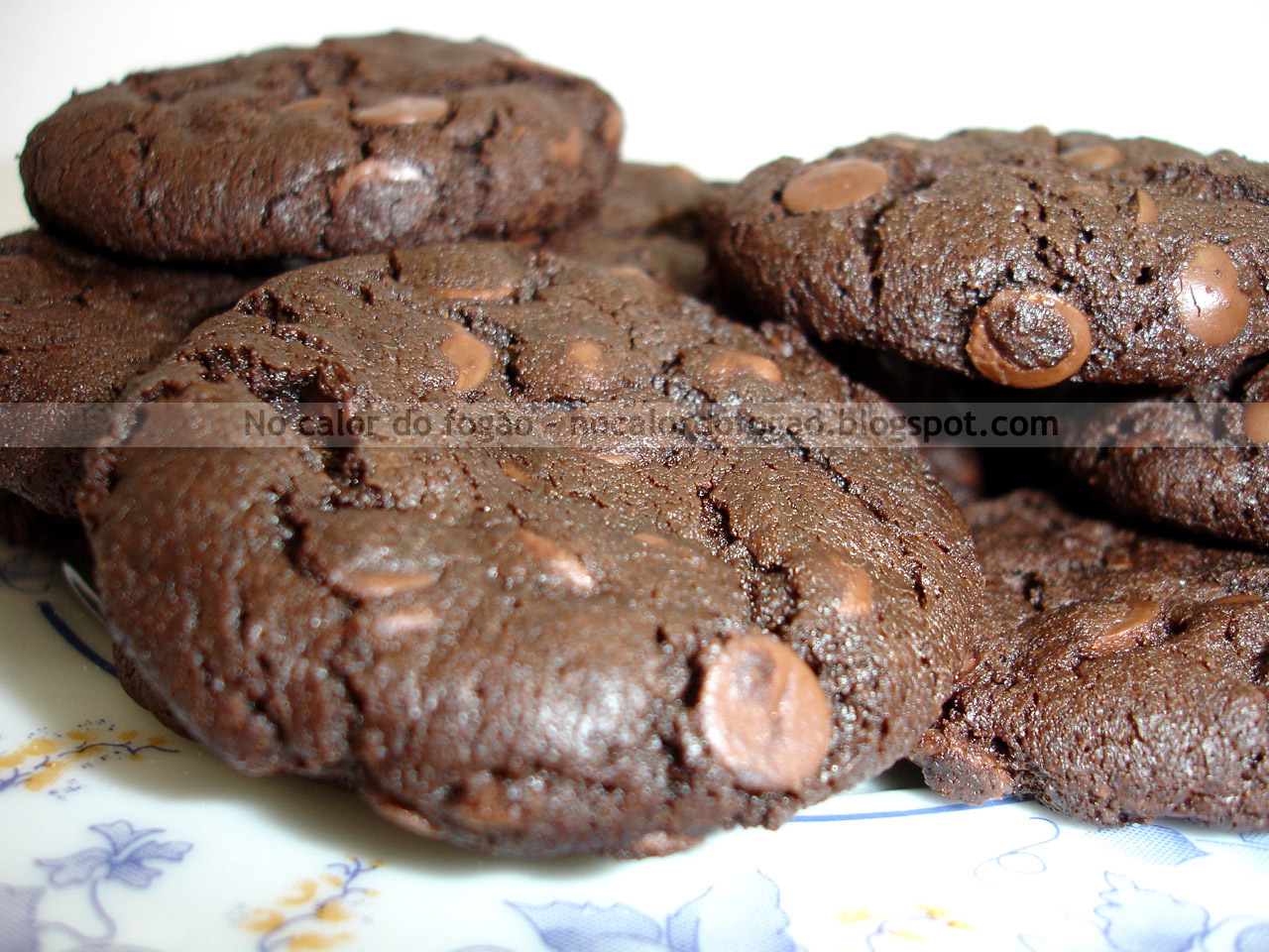 Totally chocolate chocolate chip cookies