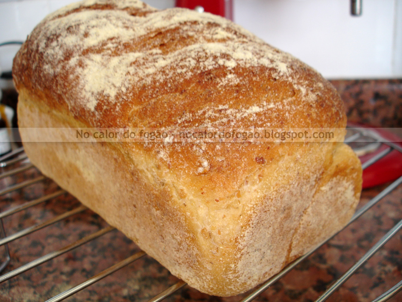 Pão de aveia e soro de iogurte