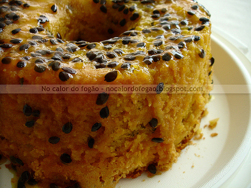 Bolo de maracujá da Rosaly