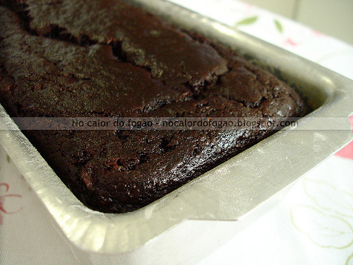 Bolo de chocolate com abobrinhas