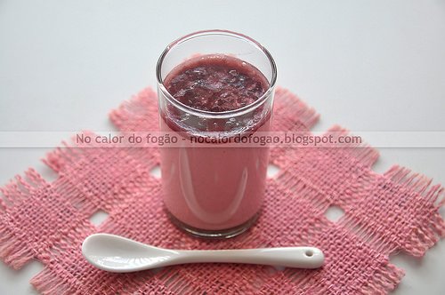 Mousse de amora e framboesa diet