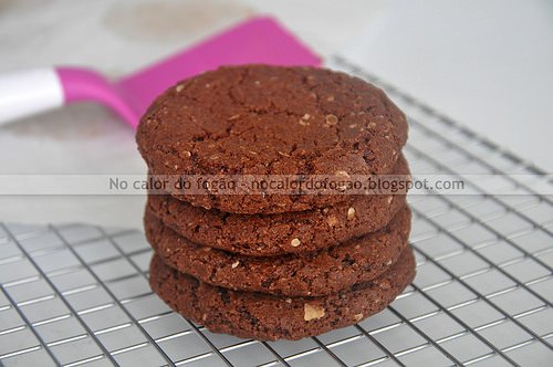 Cookies de chocolate e aveia