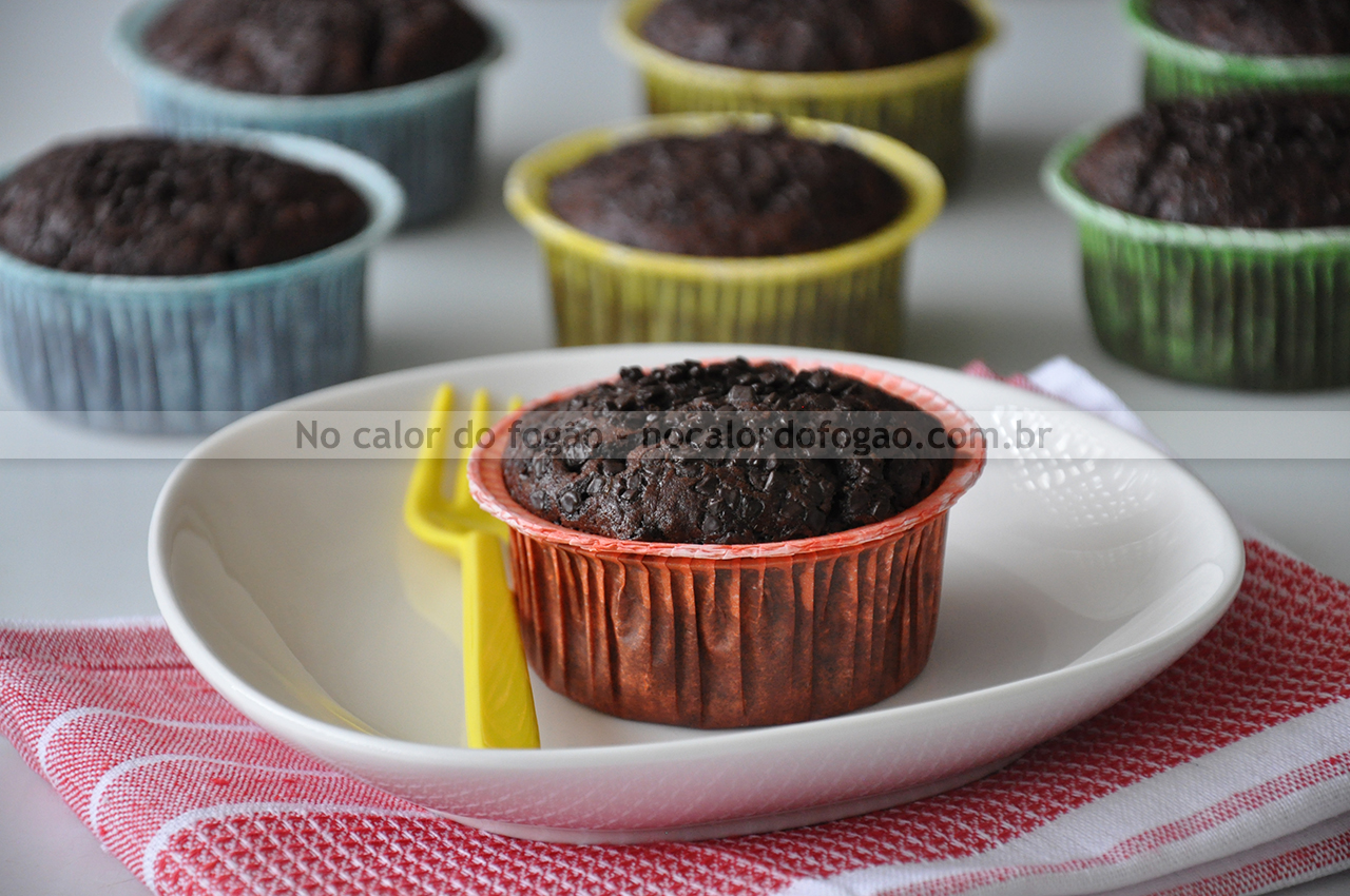 Bolinhos de chocolate e abobrinha